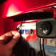 Routing the cord for the back-up camera.